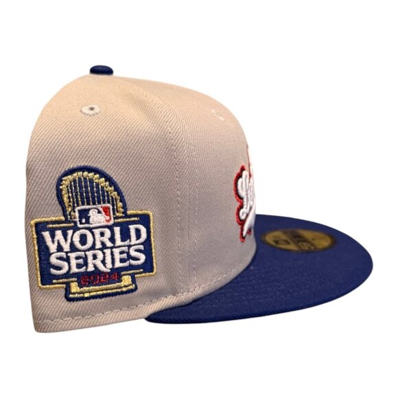 New Era Los Angeles Dodgers 59FIFTY Fitted Hat 2024 World Series Patch 7 1/2 - Picture 5 of 9